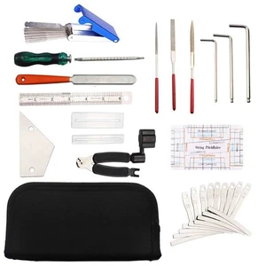 Action Ruler Repairing Set Guitar Tools Kits Organizer Bag Maintenance Tools - Picture 1 of 8