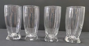 Set 4 Vintage Footed Tumblers Anchor ⚓️ Hocking Clear Glasses - Picture 1 of 8
