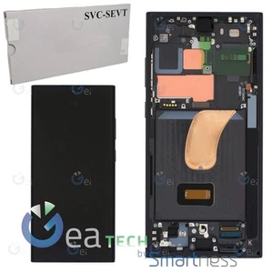 DISPLAY LCD SAMSUNG GALAXY S23 ULTRA 5G S918 FRAME ORIGINALE SERVICE PACK NERO - Afbeelding 1 van 3