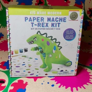 Hágalo usted mismo Kit Moderno de Papel Maché Hecho para Niños T-Rex Dinosaurio Artesanía Kit Actividad - Imagen 1 de 3
