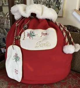 FRONTGATE Vacaciones 42''x32'' Navidad Grande Disfraz Papá Noel Bolsa de Regalo Saco - Imagen 1 de 8