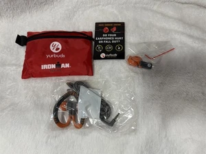 #2 NEW YURBUDS EXPLORER IN-EAR HEADPHONES EARHOOK ORANGE / GRAY - Picture 1 of 8