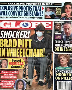 GLOBE Magazine May 10 2021 Brad Pitt Ghislaine Maxwell George Floyd Nancy Reagan - Imagen 1 de 2