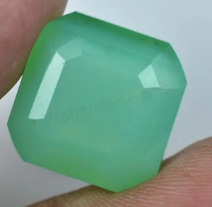 Natural Oceanside Green Opal 16.80 Ct Emerald Unheated Certified Gemstone - Picture 1 of 6