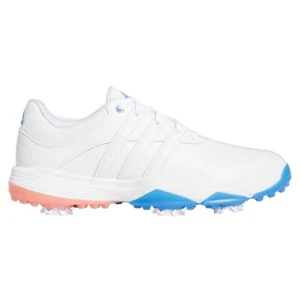 Adidas Junior Tour 360 22 Golfschuhe - Cloud White/Blue Rush - UK Größe 4 - Bild 1 von 6