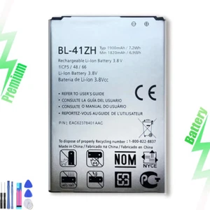NEW LG BL-41ZH BATTERY FOR LS665 L50 LEON LTE RISIO H345 H340 F Y L33L 1900mAh - Picture 1 of 5