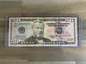 2013 $50 Bill with Unique Serial Number 05202048 – Future Birthdate! - Picture 1 of 1