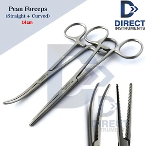 Rochester Pean Hemostat Forceps Straight Curved 14cm Surgical Artery Clamp Plier - Picture 1 of 13