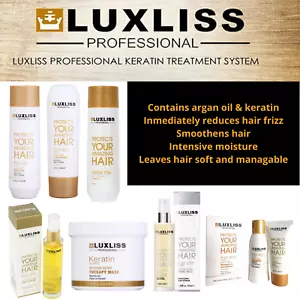 Luxliss keratin and Argan oil shampoo&conditioner hair mask keratin mist serum - Picture 1 of 34