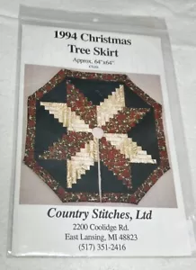 1994 Country Stitches Christmas Tree Skirt Quilt Pattern New - Picture 1 of 2