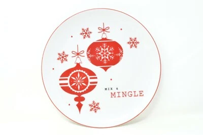 The Cellar Holiday Christmas Salad Plate 9" Porcelain Dinnerware Sentiments  - Image 1 of 2