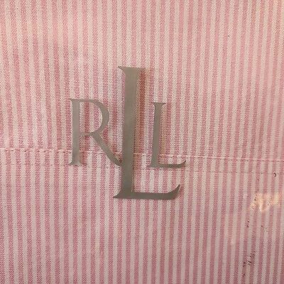 NOS Ralph Lauren PINK Oxford stripe Twin XL Sheet Set  RARE ! - Image 1 of 4