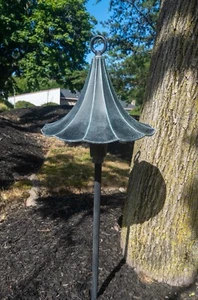 Vtg HANOVER Lantern Chanticleer Series 6302 Scalloped Roof Garden Fixture, Verde - Picture 1 of 5
