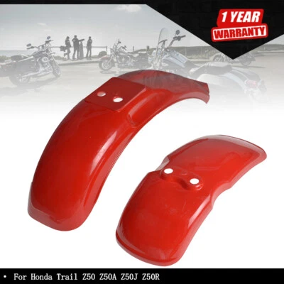 Rueda guardabarros delantera y trasera de plástico roja para Honda Mini Trail Z50 Z50A Z50J Z50R Foto 1 de 4