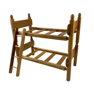 Strombecker Bunk Beds & Ladder Doll House Wood Furniture Vintage 1950s MCM - Picture 1 of 4