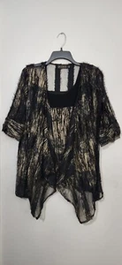 Womens Blouse Tank Top Wedding Dress Leather Gold Black White Jacket Work Casual - Picture 1 of 8