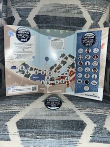2023 Disney Springs Weihnachtsbaum Spaziergang Karte mit Stickern & Button Anstecker Neu - Bild 1 von 2