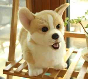 Welsh Corgi Dog 12 Inch Stuffed Animal Plush Toys Toddler Doll Kids Gifts - Picture 1 of 7