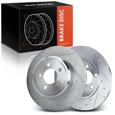 2x Rotores de freno perforados para Chrysler 300 Dodge Challenger Charger Magnum trasero Foto 1 de 4