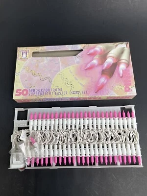 Easter Light Strand Pastel Pink 50 Superbright Light Strand - Image 1 of 4