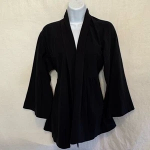 C-26 East 5th Black Open 1/2 length Flare Sleeve Cardigan Sweater Size L - Picture 1 of 14