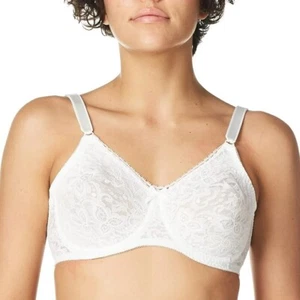 Sujetador Bali de encaje y aros lisos blanco 34C nuevo con etiquetas - Imagen 1 de 8