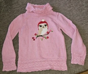 Pre-Owned Sz Medium (7-8) Gymboree Snowy Cozy Owl Knit Sweater - Picture 1 of 3