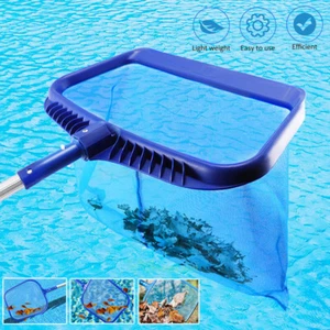 Swimming Pool Leaf Rake Skimmer Net - Heavy Duty Debris Cleaning Scoop Mesh Bag - Picture 1 of 29