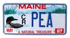 Maine Vanity License Plate PEA PEAS