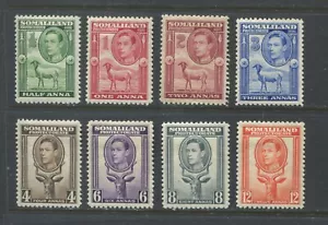 Somaliland KGVI 1938 values to 12 annas mint o.g. hinged - Picture 1 of 1