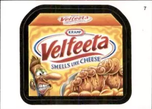 2012 Wacky Packages Sticker Card - Velfeeta Smells Like Cheese #7 - Picture 1 of 2