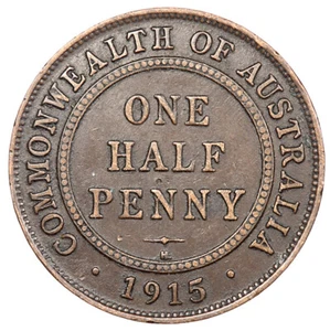 Australien 1915 Halfpenny ~ Stichtag & gute Erhaltung - Bild 1 von 2