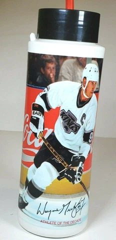 Wayne Gretzki Coca Cola Large Water Bottle Vintage 1990-91 Cover