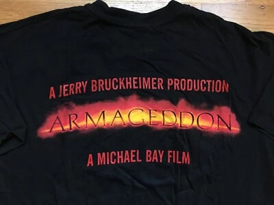 Armageddon Vintage Shirt 1998 Film Crew Hanes 90s Tony's Food Promotional sz XL - Image 1 of 3