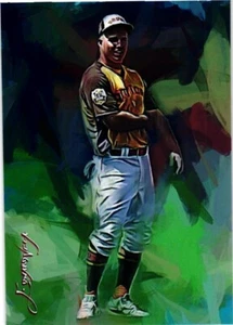 Tarjeta impresa Mike Trout 2020 auténtica firmada por artista edición limitada 43 de 50 - Imagen 1 de 4