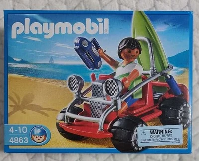 Brand New Vintage Playmobil  Go-Cart Surfboard Action Figure Playset 4863 Buildi - Image 1 of 4
