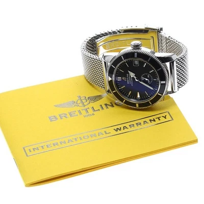 Breitling Super Ocean Heritage 38 A37320 38 mm SS esfera negra fecha automática #C473 Foto 1 de 4