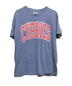 Camiseta Comfort Colors Chicago Cubs Cubbies deletreada adulto grande azul - Imagen 1 de 6