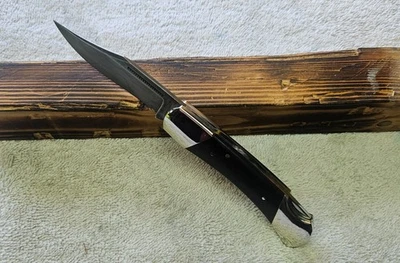 Lâmina Parker Damascus lockback feita à mão no Japão. nunca carregado nunca afiado - Imagem 1 de 4