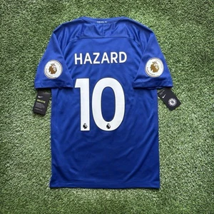 NEW 2017 2018 Chelsea FC Hazard Jersey Small S Nike Shirt Kit Blue Home 10 EPL - Picture 1 of 19