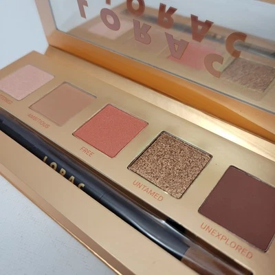NEW No Box Lorac Unzipped BRAZEN Eyeshadow Palette 5 Shades + Brush Mirror - Image 1 of 4