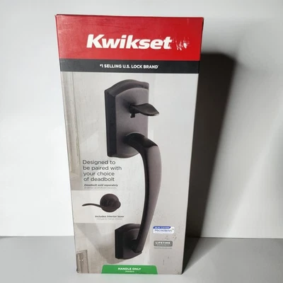 Набор дверных ручек Kwikset Prescott только с дверной ручкой Tustin из венецианской бронзы  - Изображение 1 из 4