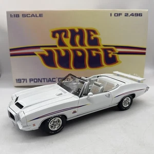 GMP 1/18 SCALE WHITE 1971 PONTIAC GTO JUDGE CONVERTIBLE 1 OF 2496 - Picture 1 of 15