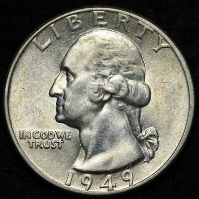 Cuarto de plata Washington 1949-D BU *sin circular* MS E286 ORCN Foto 1 de 2