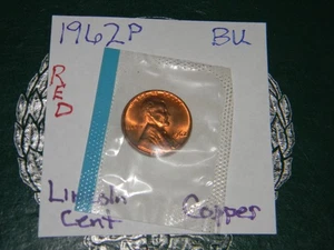 1962 P Lincoln Memorial Cent - Scarce [BRILLIANT UNC]  Better Date-RED & SHINY!! - Picture 1 of 5