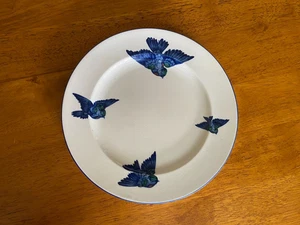 Beautiful Antique Vintage Booths Silicon China Blue Bird Plate England 9" - Picture 1 of 8