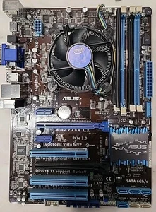 Asus P8Z77-V LX LGA 1155 Motherboard, Includes i3 CPU, 2GB Ram, Cooler - Afbeelding 1 van 7