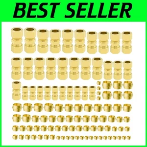 Versatile Brass Pipe Fittings Assortment - Picture 1 of 8