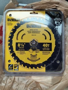 Hoja de sierra circular Dewalt 8-1/4 pulgadas 8,25 40T nueva sin abrir carburo tungsteno - Imagen 1 de 1