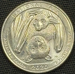 2020 D Mint Mark AU-Details “Bat” Quarter Dollar - Picture 1 of 4